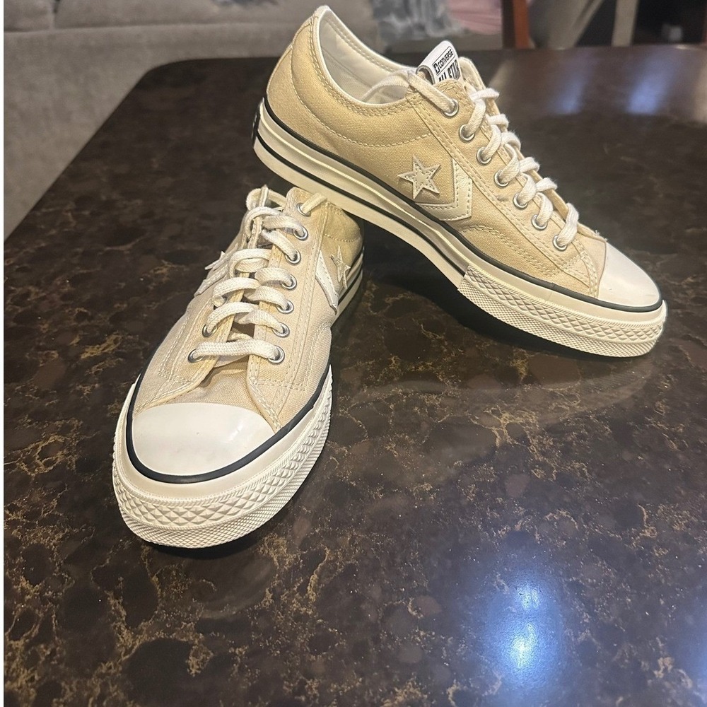 Converse Star Player 76 Canvas Sneakers Mens 7.5 Sand Dune Beige A10153C